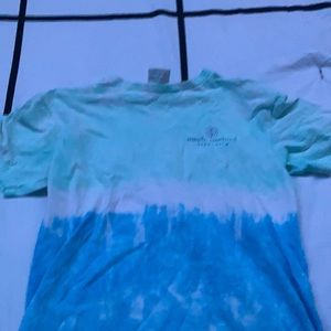 Teal, white and, blue simply southern t-shirt